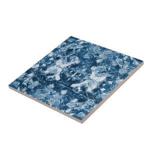 Azulejo Patrón de Boho azul azul tribal blanco oscuro nat