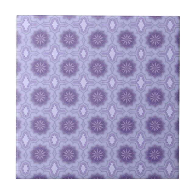 Azulejo Patrón de bonito en lavanda (Frente)