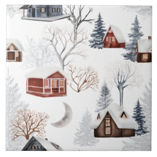 Azulejo Patrón de Bosque Invernal