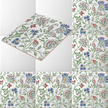 Azulejo Patrón de Brentwood William Morris Vintage<br><div class="desc">Se trata de una impresión digitalmente realzada derivada de un diseño floral de Brentwood antiguo por la empresa fundada por William Morris. William Morris era un poeta, novelista, diseñador textil de la era victoriana y una importante figura del Movimiento Británico de Artes y Artesanías. Sus diseños tenían una estética de...</div>
