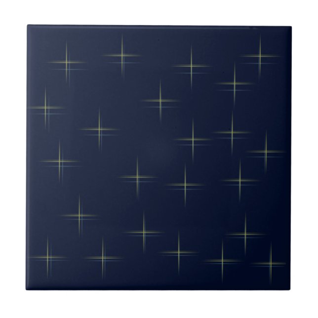 Azulejo Patrón de brillo en azul marino (Frente)