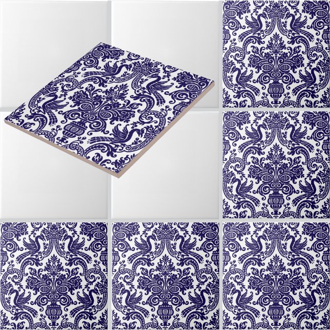 Azulejo Patrón de brocado de estilo barroco vintage (Subido por el creador)