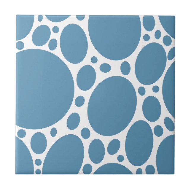 Azulejo Patrón de burbuja azul (Frente)