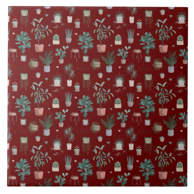 Azulejo Patrón de Cactus salvaje (Frente)