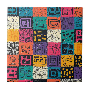 Azulejo Patrón de caja colorido vibrante (1)