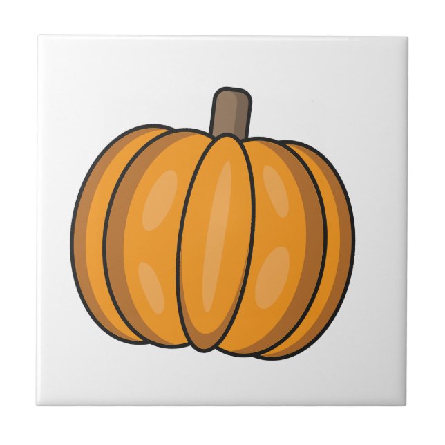 Azulejo Patrón de calabaza de verduras lindas  (Frente)