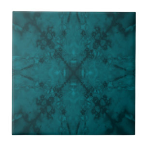 Azulejo Patrón de caleidoscopio de estrella verde