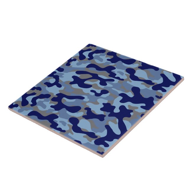 Azulejo Patrón de camuflaje azul  (Lado)