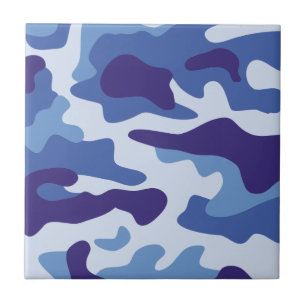 Azulejo Patrón de camuflaje azul