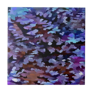 Azulejo Patrón de camuflaje azul y lila