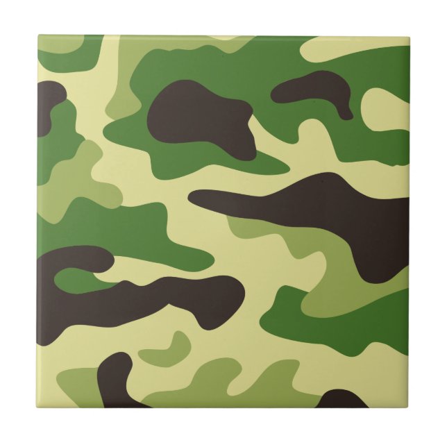 Azulejo Patrón de camuflaje de Khaki (Frente)
