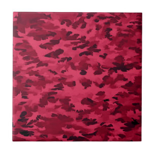 Azulejo Patrón de Camuflaje Rojo Rubor
