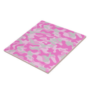 Azulejo Patrón de camuflaje rosa