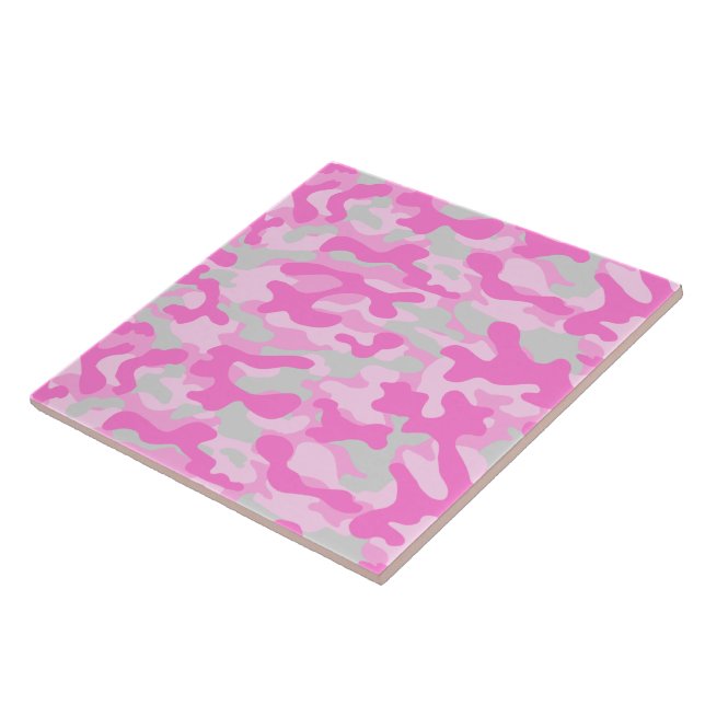 Azulejo Patrón de camuflaje rosa (Lado)