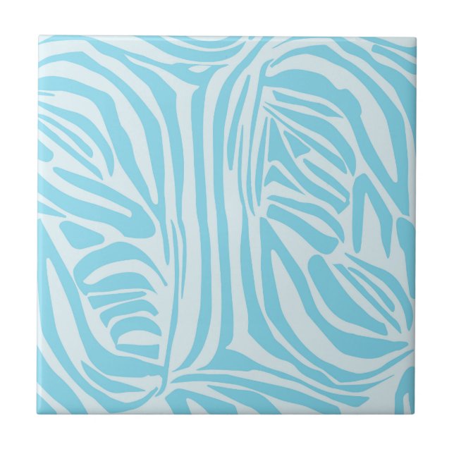 Azulejo Patrón de cebra azul (Frente)