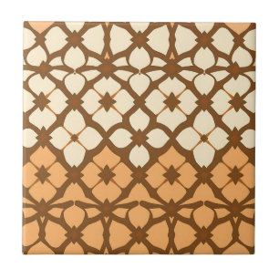 Azulejo Patrón de celosía marroquí de crema de caramelo