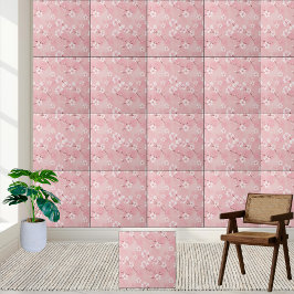 Azulejo Patrón de cerezo rosado en forma de mosaico cerámi