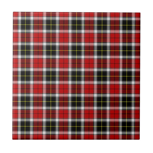 Azulejo Patrón de cheques rojos marrones-52626 (Frente)