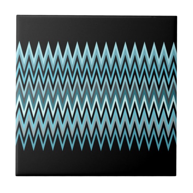 Azulejo Patrón de cheurón azul (Frente)