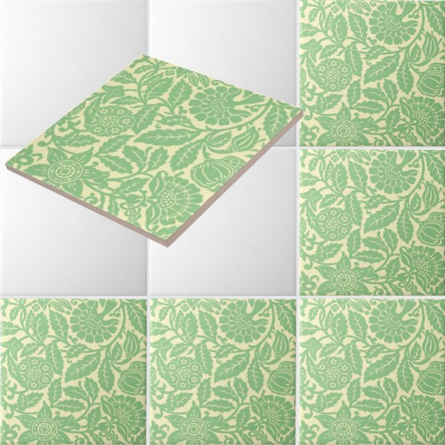 Azulejo Patrón de chintz floral y granada de la era victor (Subido por el creador)