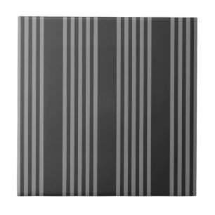 Azulejo Patrón de cinco rayas de gris y carbón vegetal