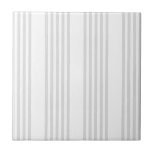 Azulejo Patrón de cinco rayas gris claro y blanco