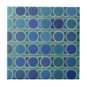 Azulejo Patrón de Círculos Azules