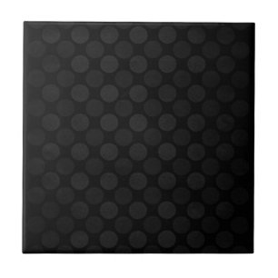 Azulejo Patrón de círculos negros retro atenuado