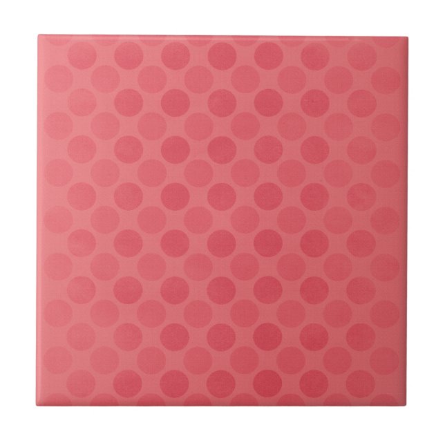 Azulejo Patrón de círculos rojos retrocesivos (Frente)