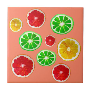 Azulejo Patrón de cítricos de fruta de juicy