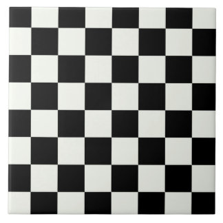 Azulejo Patrón de comprobación de negro y blanco