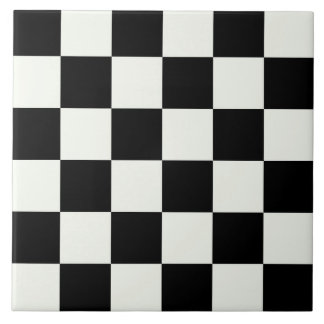 Azulejo Patrón de comprobación de negro y blanco Ti de cer