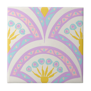 Azulejo patrón de concha de colores pastel