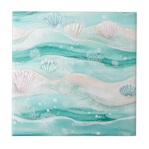 Azulejo Patrón de conchas de playa de verano