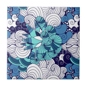 Azulejo Patrón de conchas marinas fundidas