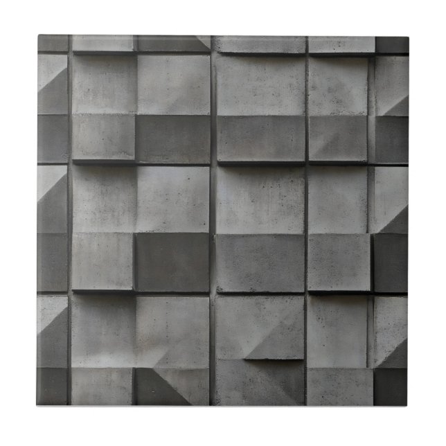 Azulejo Patrón de concreto gris oscuro (Frente)