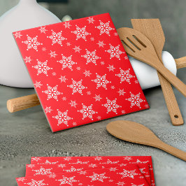 Azulejo Patrón de copos de nieve, copos de nieve blancos, 