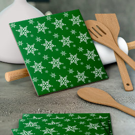 Azulejo Patrón de copos de nieve, copos de nieve blancos, 