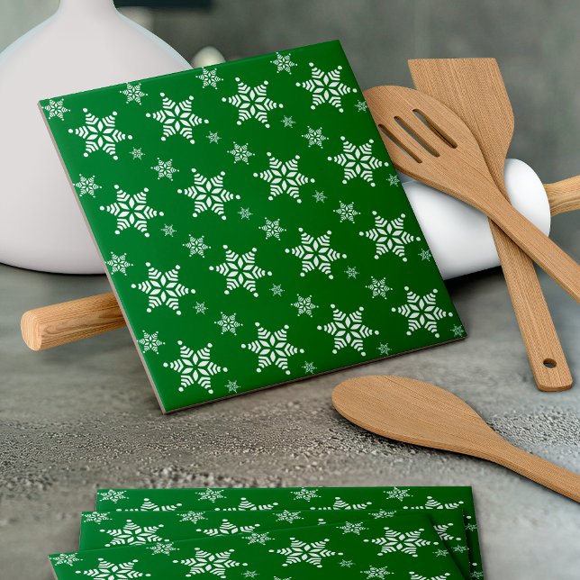 Azulejo Patrón de copos de nieve, copos de nieve blancos,  (Subido por el creador)