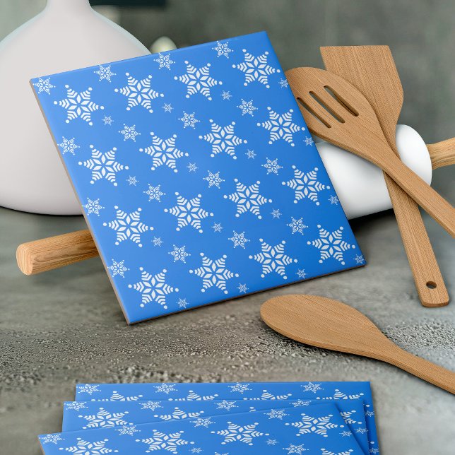 Azulejo Patrón de copos de nieve, copos de nieve blancos,  (Subido por el creador)