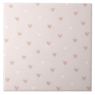 Azulejo Patrón de corazón minimal suave