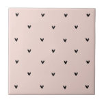 Azulejo Patrón De Corazón Negro Y Rosa Pastel Moderno<br><div class="desc">Sorprenda a sus seres queridos con un regalo atento y elegante de nuestra moderna colección de patrones de corazón negro y rosa pastel. Ideal para cumpleaños,  aniversarios o simplemente para mostrar a alguien a quien le importa,  estos artículos hacen regalos inolvidables.</div>