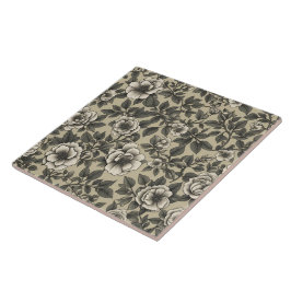 Azulejo Patrón de cosecha floral de Alpenrose