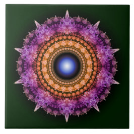 Azulejo Patrón de cristal violeta fractal