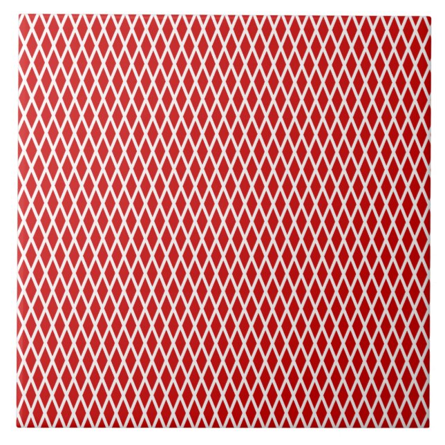 Azulejo Patrón de cuadrícula de diamantes, moderno, simple (Frente)