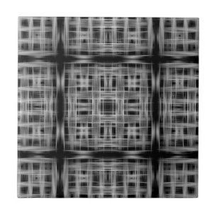 Azulejo Patrón de cuadrícula en blanco y negro