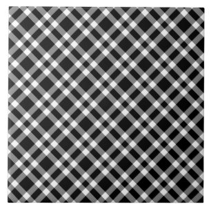 Azulejo Patrón de Cuadro Negro Blanco