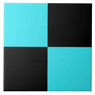 Azulejo Patrón de cuadros azul negro