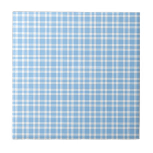 Azulejo Patrón de Cuadros Azules y Blancos
