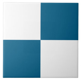 Azulejo Patrón de cuadros azules y blancos del océano